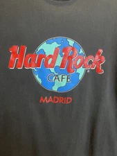 Vintage Hard Rock Madrid T-Shirt 90s 00s Save The Planet Adult Medium Black