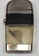 Vintage Scripto Vu Fishing Lure Black Band Cigarette Lighter