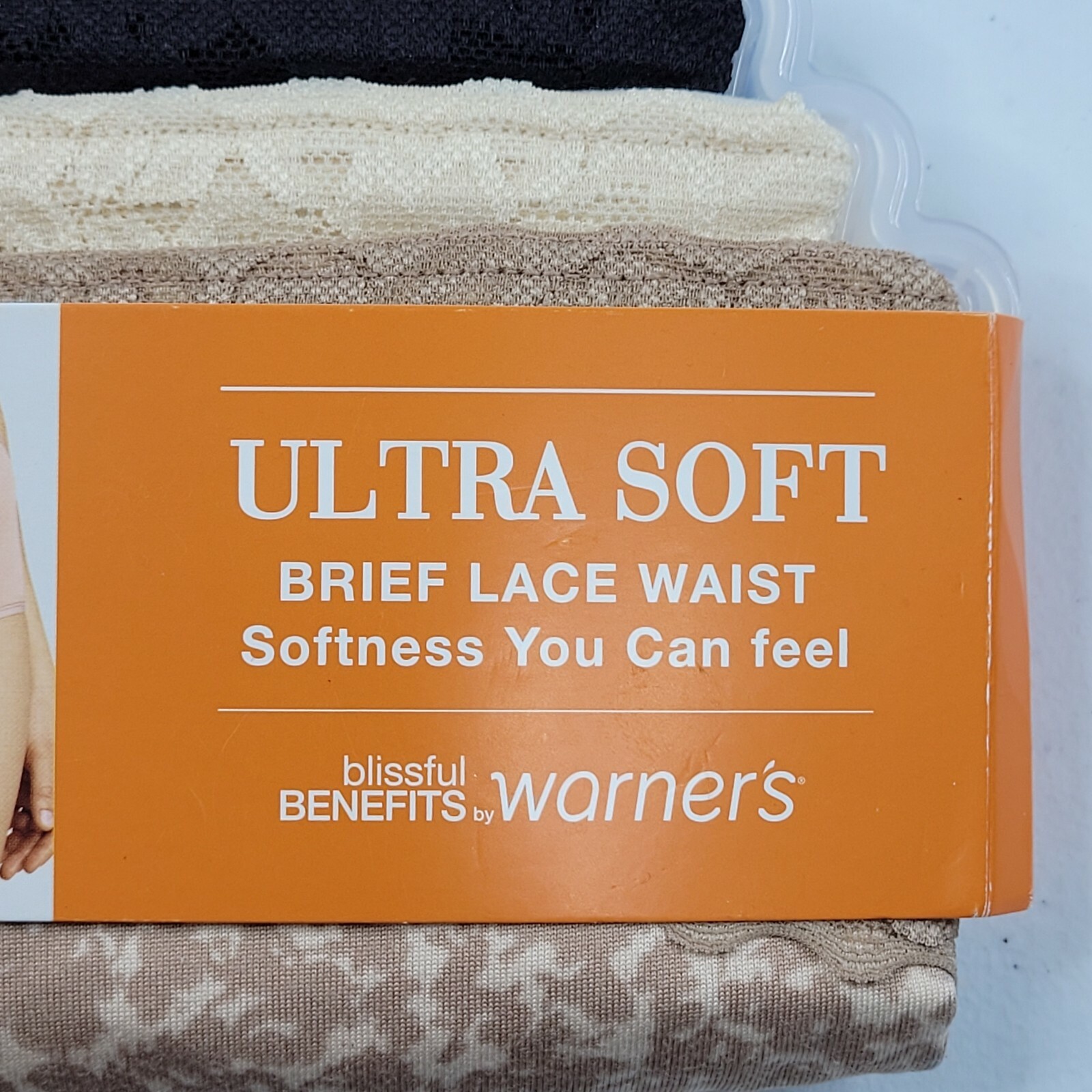 Warners Women's Brief Lace Waist Underwear Panties Ultra Soft 3Pair
