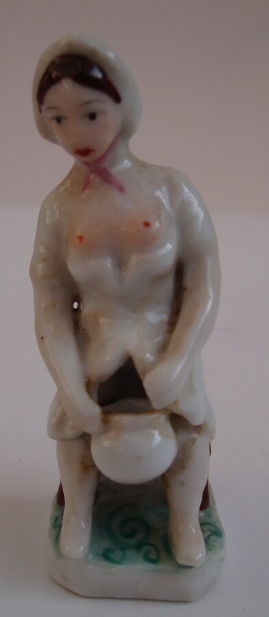 Art Deco German Art Nouveau Erotic Farmer Porcelain Figurine