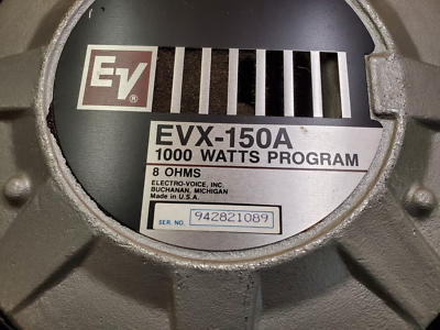 Electro Voice EVX150カスタムサブウーハー単品 EV Electro Voice EVX-150A Woofer Pro Speaker Driver, 15 Inch 1000