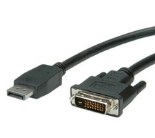 DisplayPort Kabel DP Stecker - DVI (24+1) Stecker, schwarz, 1 m / DP-DVI-Kabel