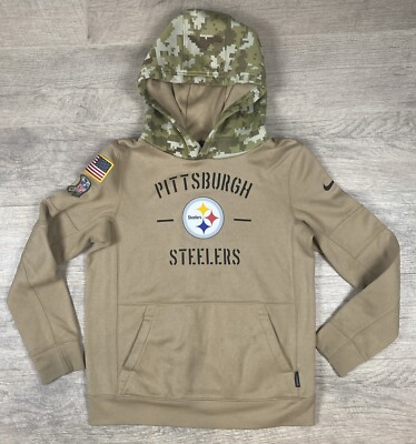 Pittsburgh Steelers Hoodie Youth Medium Camo Nike Sweater NFL