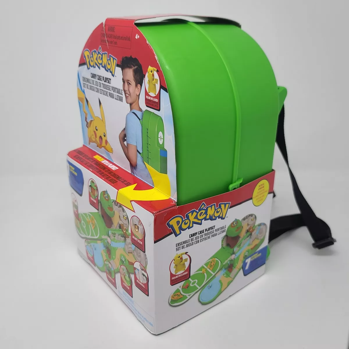 Pokemon Carry Case Playset Wicked Cool Toys Foldable Backpack with Pikachu  Toy