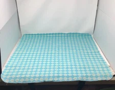 Luvable Friends Baby Receiving Blanket Aqua Yellow Diamond Light Weight Cotton