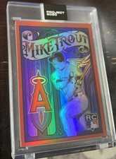 Topps Project 2020 *Rainbow Foil* SP MIKE TROUT by MISTER CARTOON #400 2011 RC