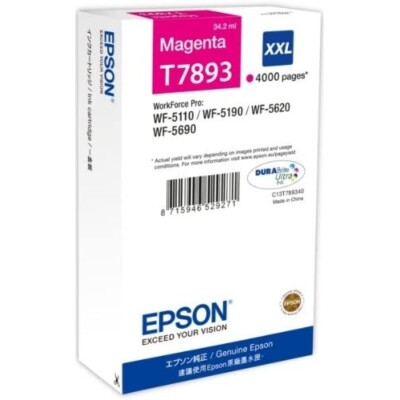 Epson T 789440 XXL Tintenpatrone (4.000S) Magenta für Epson WorkForce-Drucker