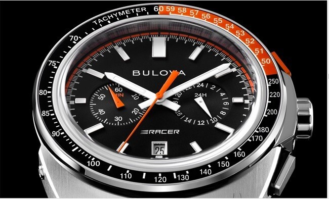Bulova 98B427 Racer, 24-hour chronograph. Fixed bezel tachymeter *FREE SHIPPING*
