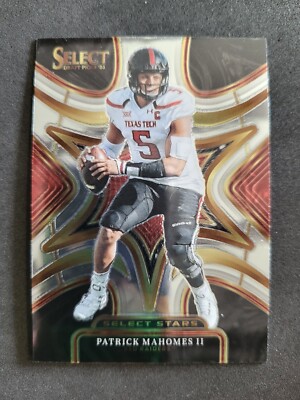 2023 Panini Select Draft Picks, Patrick Mahomes, Select Stars, Red Raides