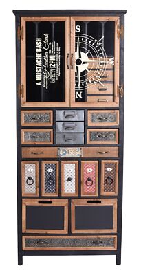 XXL Hochkommode Loft Vitrinenschrank Apothekerkommode Vitrine II-Wahl B-Ware