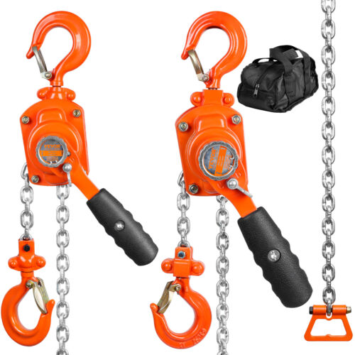 VEVOR 0.25T/0.5T Mini Lever Block Chain Hoist Ratchet Come Along Puller 5/10FT - Picture 1 of 50