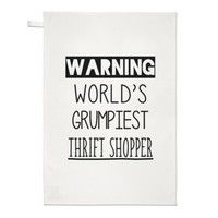 Warnung World's Grumpiest Grasnelke Shopper Geschirrtuch SpüLlappen Lustig Mum