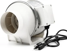 4" Duct Fan Inline Ventilation Exhaust 280 CFM Duct Intake Fan Bathroom Kitchen