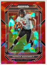 2023 Prizm Draft Picks Football Red Cracked Ice Parallels