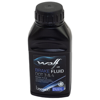 Bremsflüssigkeit WOLF BRAKE FLUID 5039 DOT 3&4 250 ml für Aprilia Beta Honda BMW