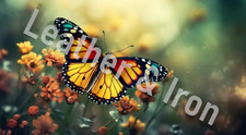 New Yellow Monarch Butterfly Design Vinyl Checkbook Cover