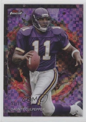 2024 Topps Finest Rare Purple Checkerboard Refractor 52/75 Daunte Culpepper 04tw