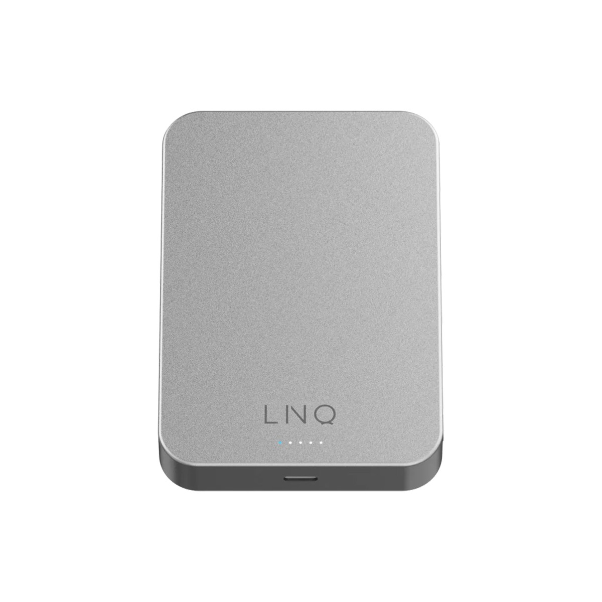 Batterie Externe Magnétique 10000mAh Chargeur Induction USB-C Power Delivery LNQ Gris