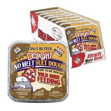 C S Peanut Butter Delight No Melt Suet Dough, Suet Cakes for Wild Birds Includin