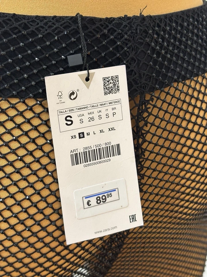 ZARA Netz-Hose mit Strass, neu mit Etikett - Bild 4 von 4