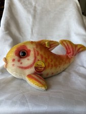 Steiff Mohair Flossy Fish- Mid 19th Century Vintage Antique Plush Toy