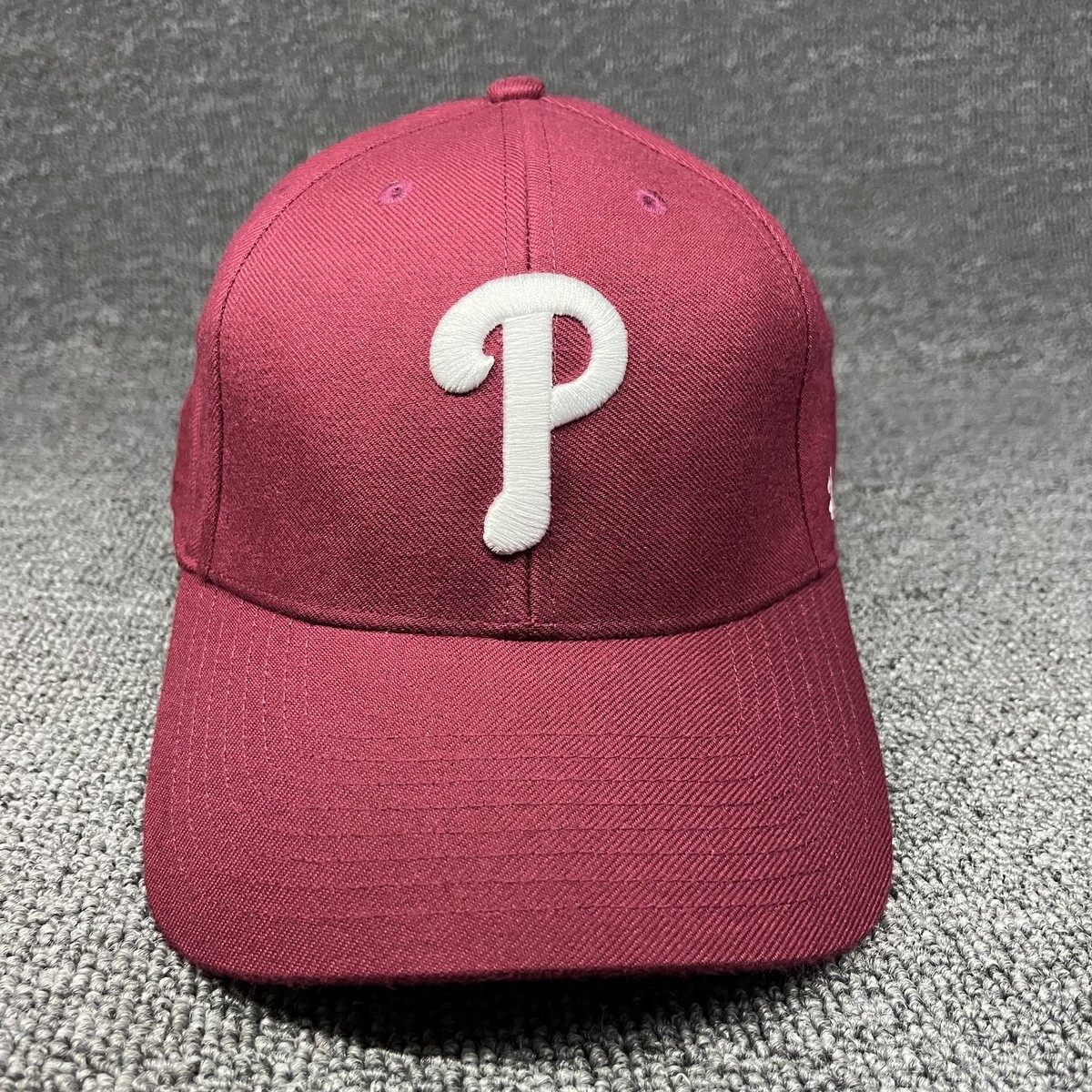 47 Brand Houston Astros MLB Hat Burgundy White Script P Logo Strapback OSFA