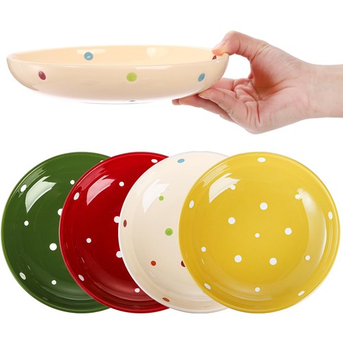4 Pack Porcelain Dessert Plates, 8 Inch Small Appetizer Salad Plate, Kitchen ... - Picture 6 of 7