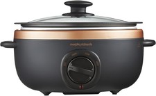 Morphy Richards 3.5L Sear and Stew Slow Cooker, 3 Heat Settings, Dishwasher Safe