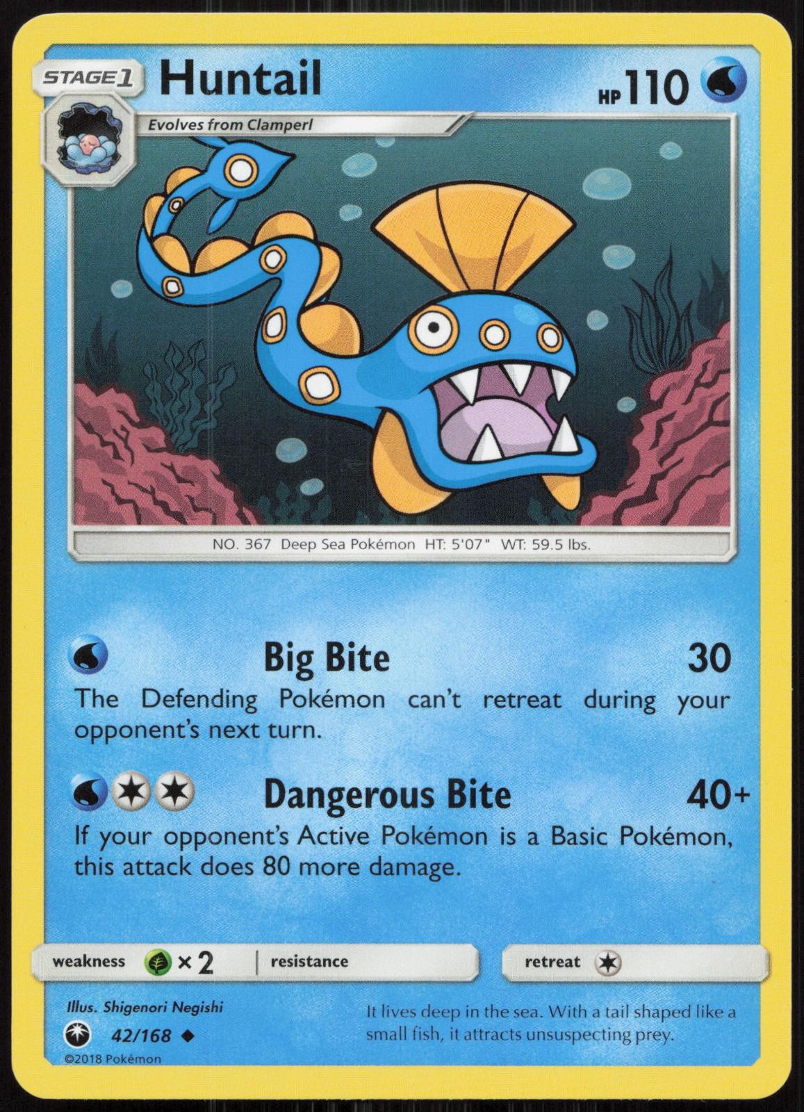 Huntail 42/168 Uncommon Celestial Storm Pokemon Near Mint