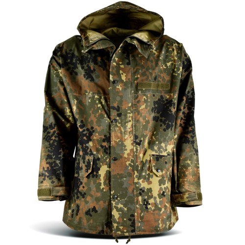German Army Gore-Tex Jacket Flecktarn Camo Waterproof Bundeswehr Surplus
