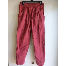 Gitano Women's Red Wide Leg Cotton Mid Rise Elastic Waist Pant Size 16R