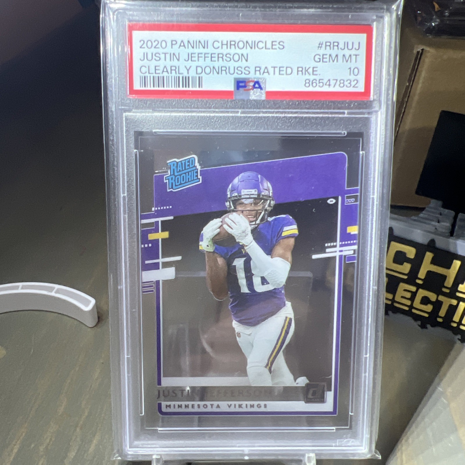 Justin Jefferson Panini Chronicles Clearly Donruss Rated Rookies #RRJUJ Base