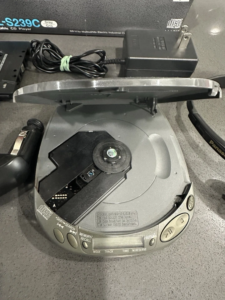 Автомобильные насадки для портативного проигрывателя компакт-дисков Panasonic SL-S239C протестированы/работают в коробке - Изображение 3 из 4