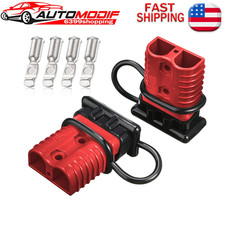 2pcs Winch Battery Quick Connect Disconnect Jumper Cable Electrical Plug Kit 50a