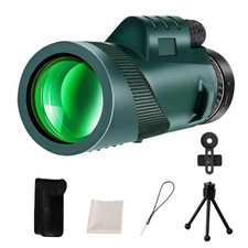 80x100 Monocular Telescope, High Power HD BAK4 Optics - for Smartphone,