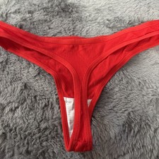 Thong Panty Size Medium Unbranded NWOT Underwear Red