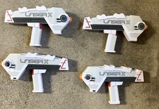 Laser X Laser Tag Blasters Lot of 4 White/Gray - Character Family: Laser X