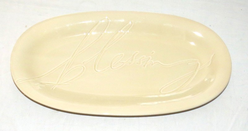Hallmark 16 inch Oval Blessings Serving Platter - Excellent