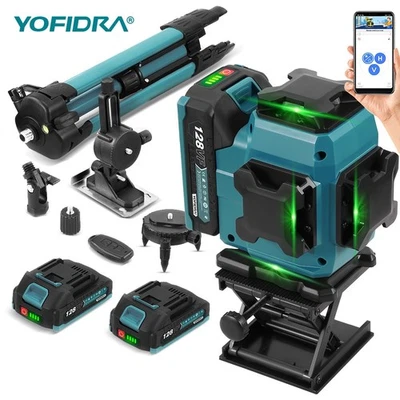YOFIDRA For Makita Laser Level High Precision 16 Line 360 Green Light Laser Measure Tool