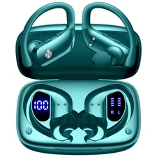 bmani Ear Buds Wireless Earbuds Bluetooth Headphones with 80H Playtime LED Di...