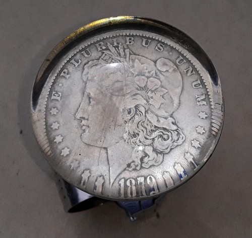 Vintage CASCO Steering Wheel Spinner Knob with 1879 MORGAN SILVER DOLLAR