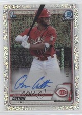 2020 Bowman Chrome Prospects Speckle Refractor 127/299 Quin Cotton Auto 0kz8