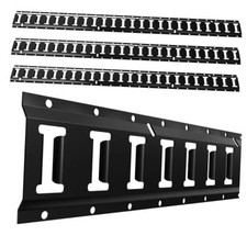 E Track Tie Down Kit Powder-Coated Steel E-Track Tie-Down Rails for 4ft Black