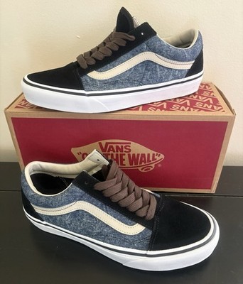 VANS Old Skool Blue Denim/Black Low Top Sneakers Brand New In Box Men's 6.5