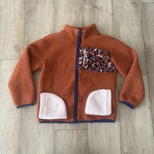 Cat And Jack Kids Retro Fleece Jacket Size L 10/12 Girls Jacket With Pockets