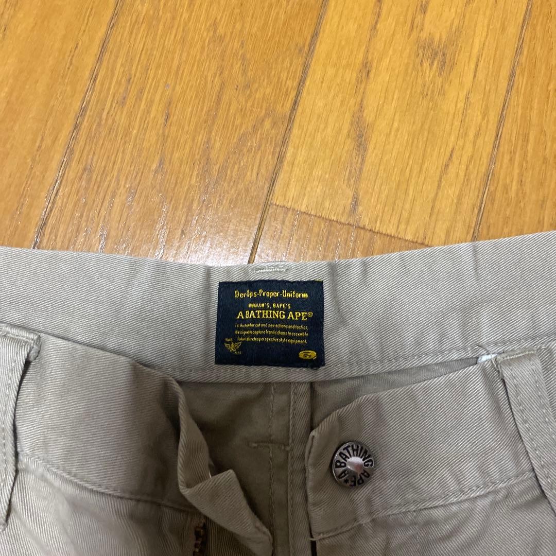 A Bathing Ape BAPE FIRE WALKER Cotton Chino Pants Beige XL thumbnail 3