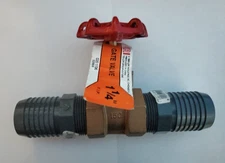Gate Valve 1-1/4 LDR With 2 Barbed Fitting