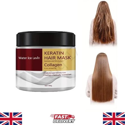 Kollagen Keratin Haarmaske Behandlung Tiefenreparatur beschädigtes krauses Haar weich glatt