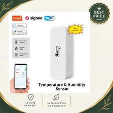 iHseno Tuya WiFi Zigbee Temperature Humidity Sensor Smart Life Alexa