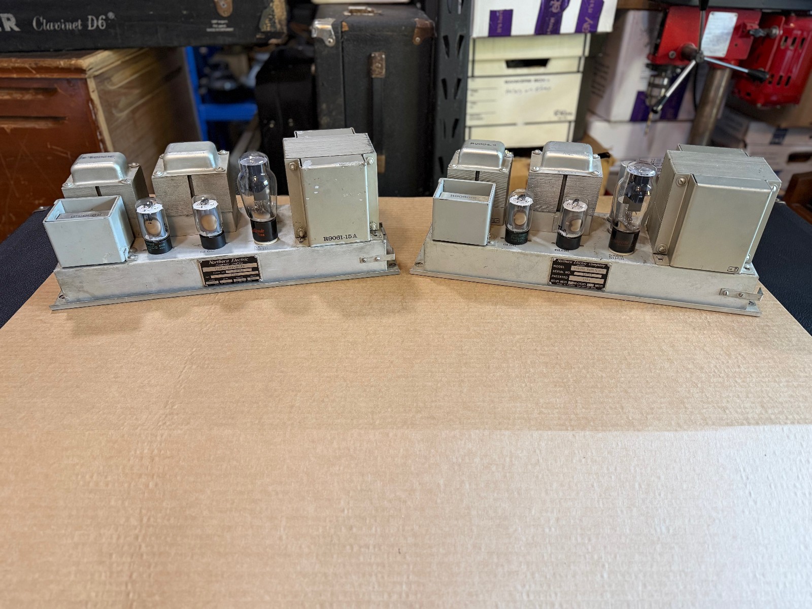 Pair Northern Western Electric R4045C MONOBLOCK Mono 6L6 tube Amplifiers